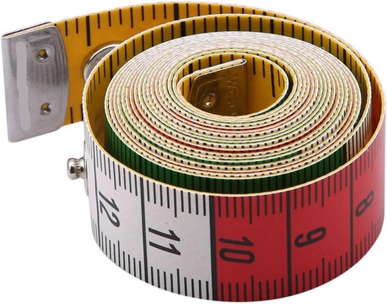 متر خیاطی قفل دار دو طرفه، خط کش خیاطی، متر نرم برای اندازه گیری بدن