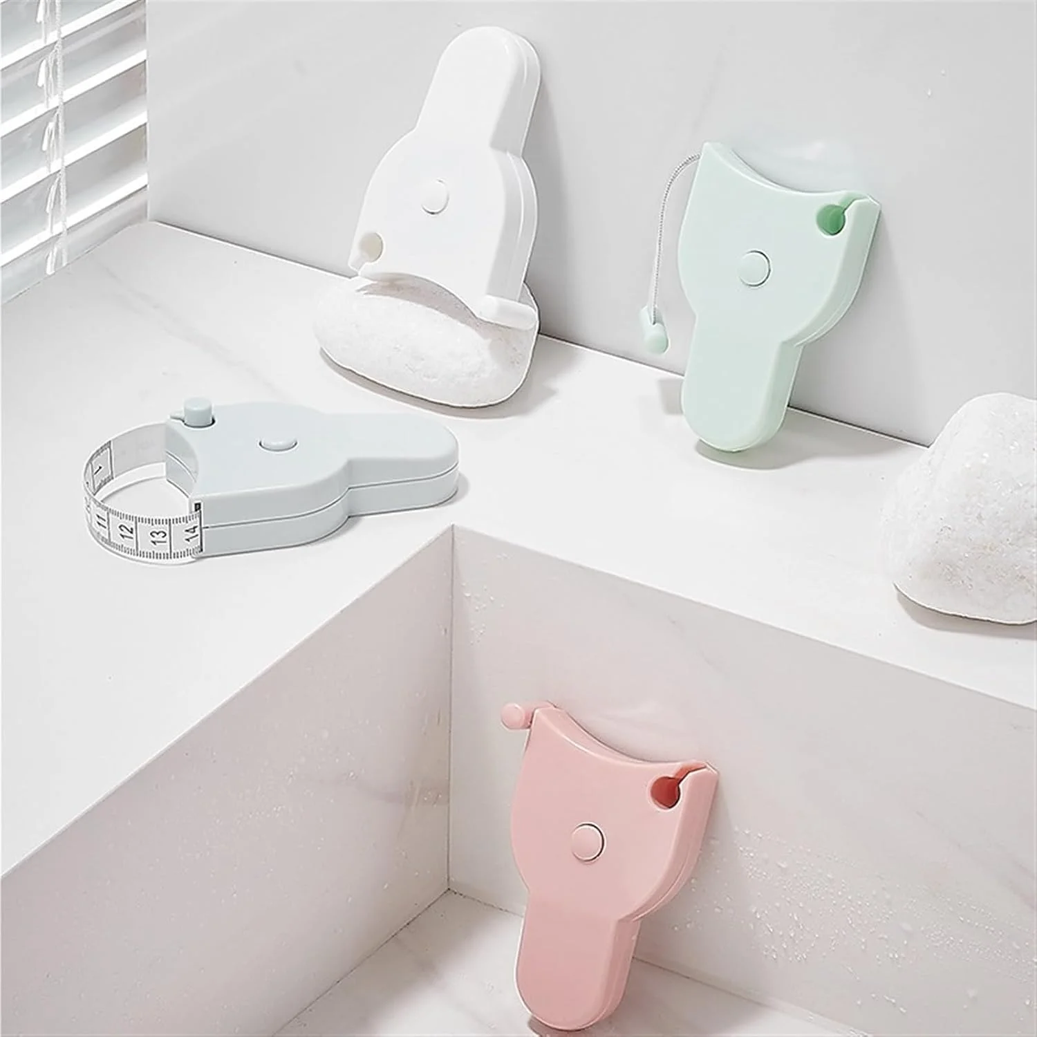 متر نواری ابزار اندازه گیری دور بازو تلسکوپی (سفید)