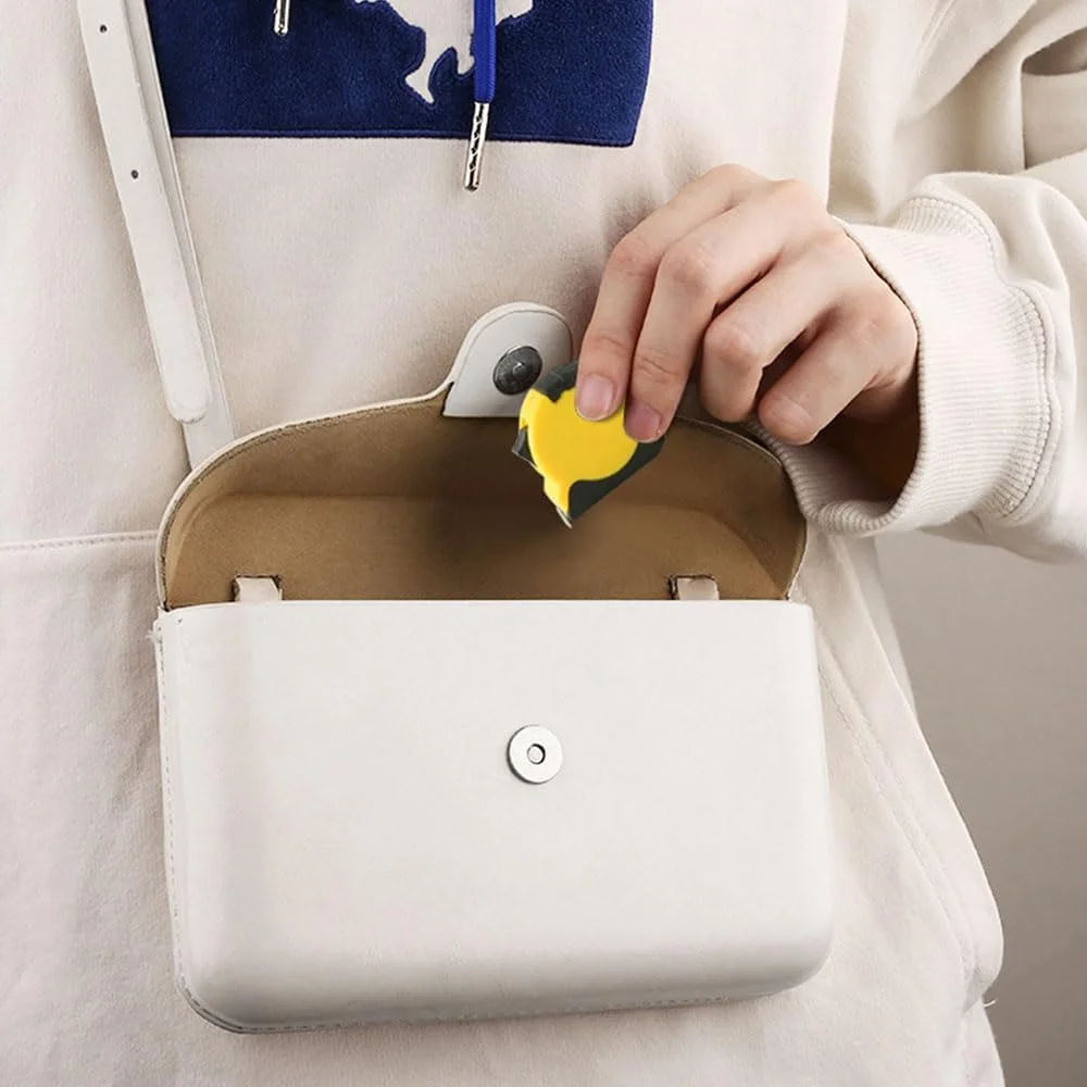 متر نواری مینی، خط کش اندازه گیری جمع شونده قابل حمل، متر نواری جاکلیدی با مقیاس های دوگانه متریک و اینچی، متر کوچک جیبی برای DIY، کاردستی، خیاطی، پروژه های ساختمانی، 4 عدد