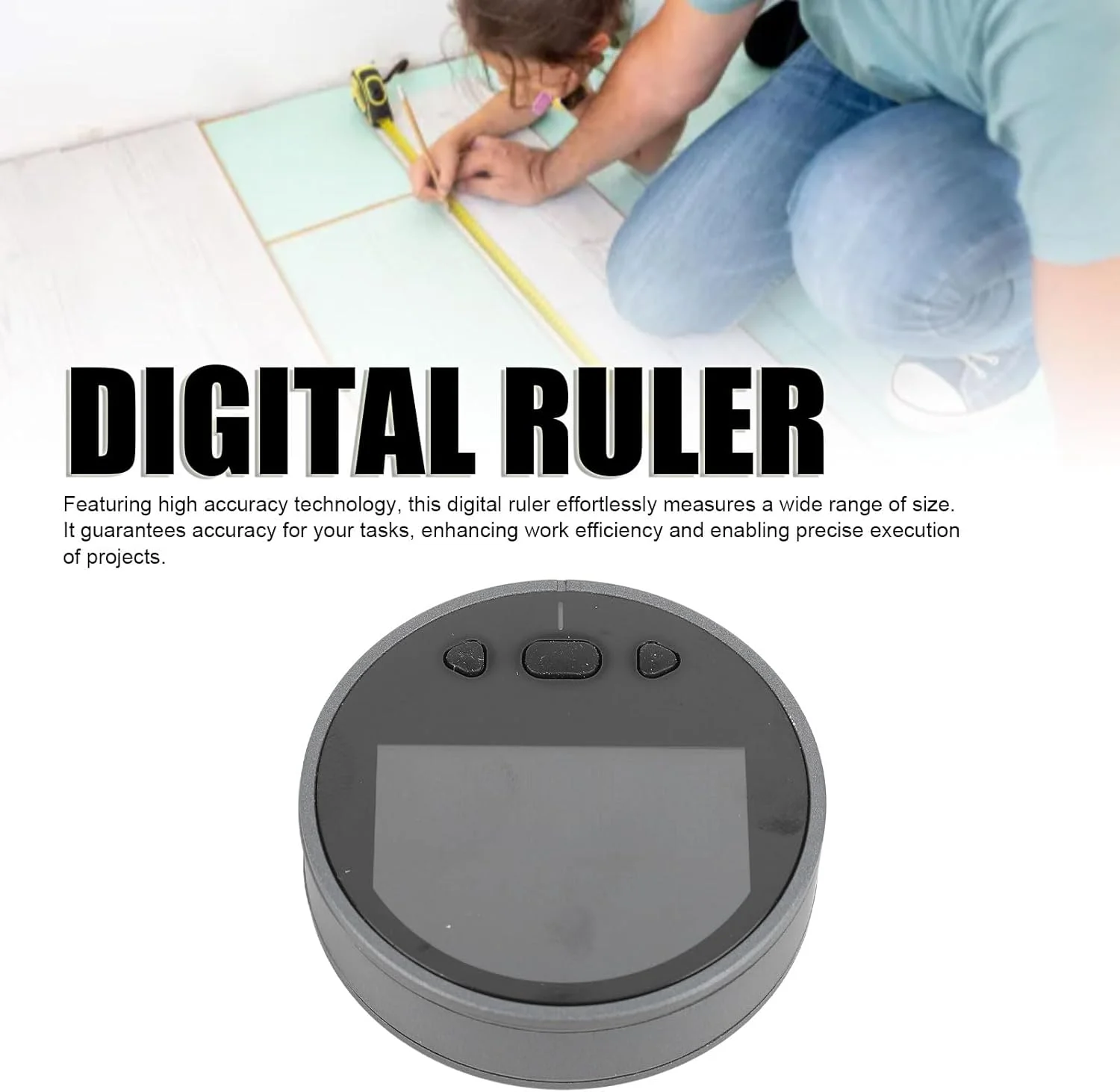 متر نواری الکترونیکی، ساخته شده از آلیاژ آلومینیوم، خط کش دیجیتال دقیق و قابل شارژ هوشمند برای اندازه گیری سطوح صاف، منحنی و قطر (دارای باتری داخلی) متر نواری الکترونیکی، ساخته شده از آلیاژ آلومینیوم، خط کش دیجیتال دقیق و قابل شارژ هوشمند برای اندازه گیری سطوح صاف، منحنی و قطر (دارای باتری داخلی)