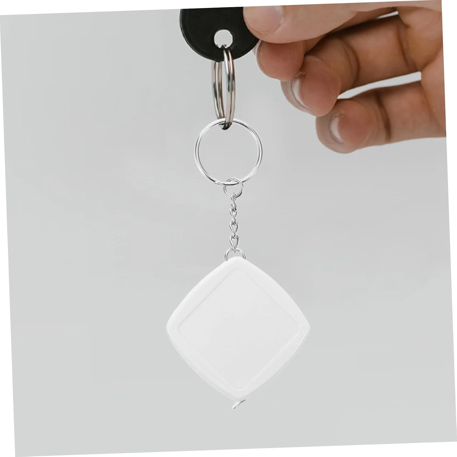 STOBOK 2 عدد متر نواری کوچک قابل حمل، متر اندازه گیری، جاکلیدی، اندازه گیری تاشو کوچک، خیاطی، درز، سفید، ABS