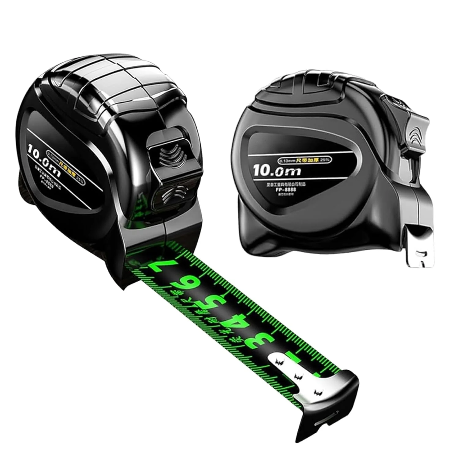 متر نواری - متر جمع شونده ضد آب، ابزار نجاری ضد آب با مقیاس دو طرفه فلورسنت برای طراحی مصارف خانگی و صنعتی