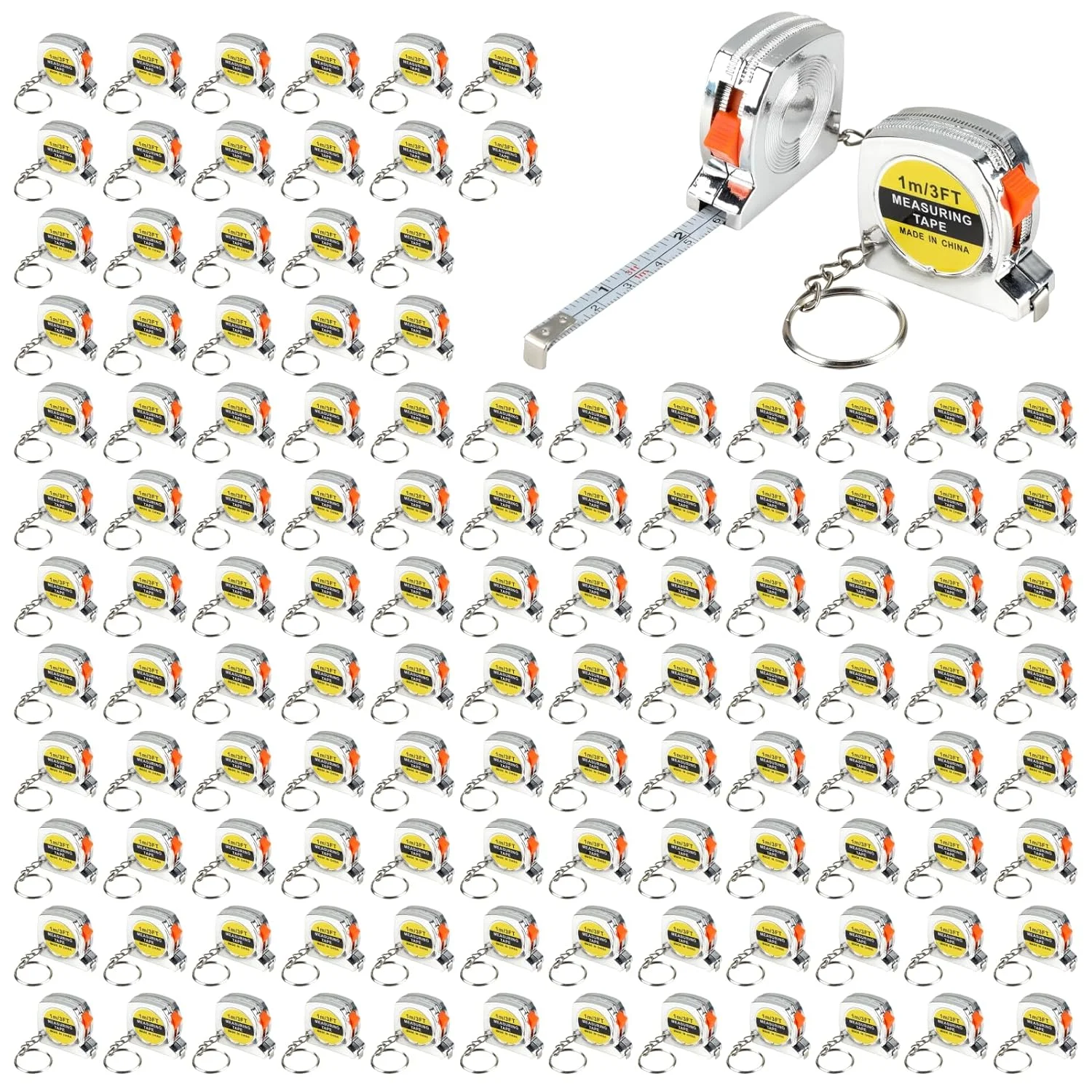 متر نواری کوچک 90 سانتی متری جاکلیدی، متر نواری مینی قابل حمل و جمع شونده با مکانیزم قفل کشویی برای ابزارهای استفاده روزانه یا هدایای مهمانی ساخت و ساز کودکان (120 عدد) متر نواری کوچک 90 سانتی متری جاکلیدی، متر نواری مینی قابل حمل و جمع شونده با مکانیزم قفل کشویی برای ابزارهای استفاده روزانه یا هدایای مهمانی ساخت و ساز کودکان (120 عدد)