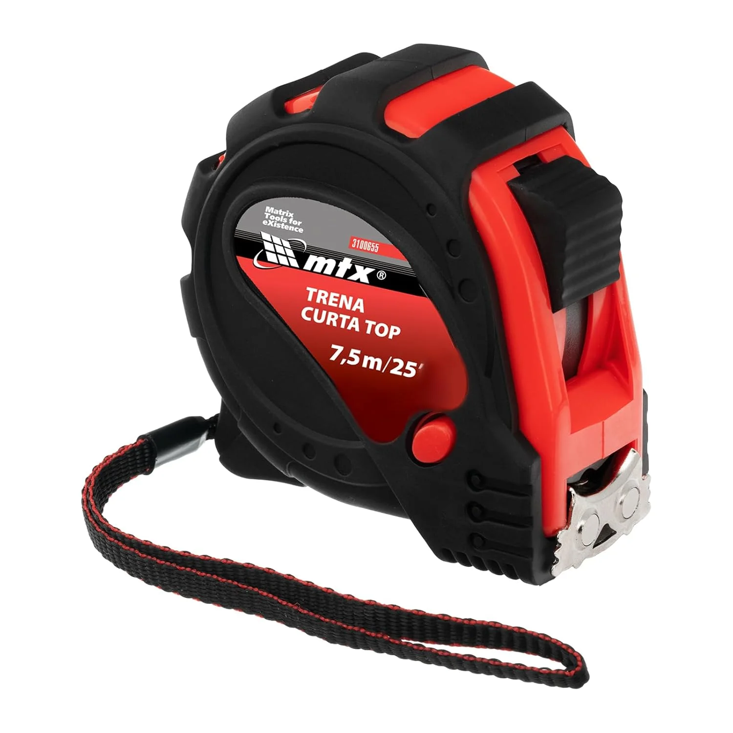 متر نواری 7.5 متری MTX Status با بدنه لاستیکی و گیره