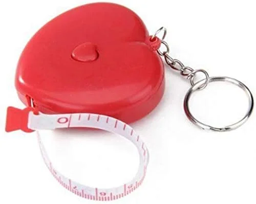 متر خیاطی KRSIAXG، رنگ تصادفی، 150 سانتی متر، مینی، کوچک، طرح قلب، ابزار خیاطی، خط کش