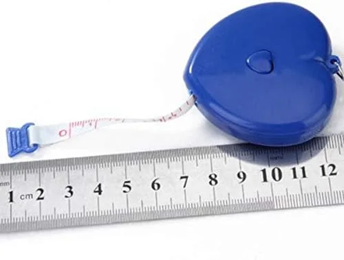 متر خیاطی KRSIAXG، رنگ تصادفی، 150 سانتی متر، مینی، کوچک، طرح قلب، ابزار خیاطی، خط کش