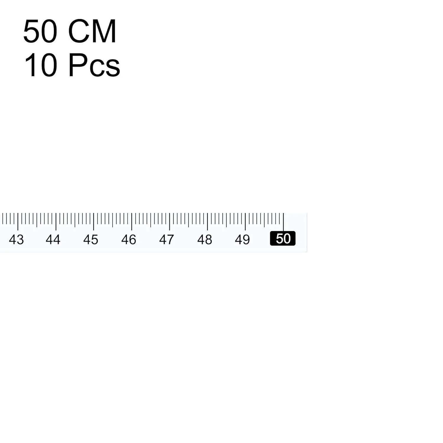 نوار اندازه گیری چسبی 10 عددی 50 سانتی متری خواندن از چپ به راست، نوارهای اندازه گیری چسبی برای میز کار (سفید) نوار اندازه گیری چسبی 10 عددی 50 سانتی متری خواندن از چپ به راست، نوارهای اندازه گیری چسبی برای میز کار (سفید)