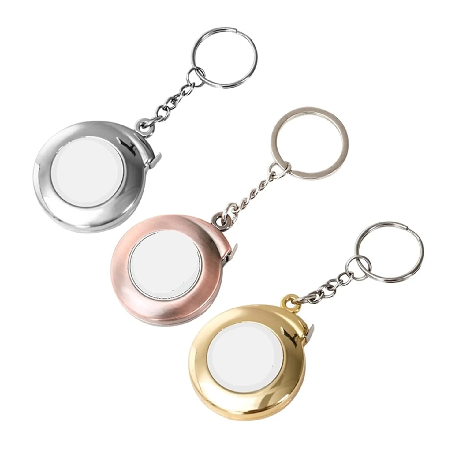 جاکلیدی متر نواری VFNRESW، متر نواری کوچک فلزی هدیه (آبی تیره)