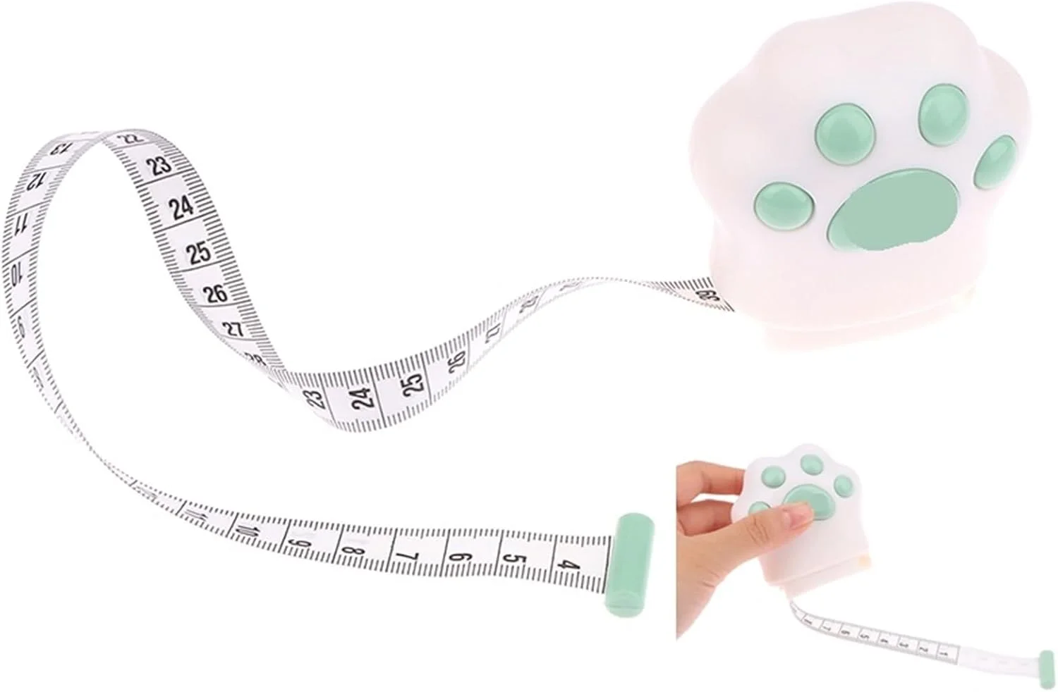 متر خیاطی تلسکوپی قابل حمل (صورتی)