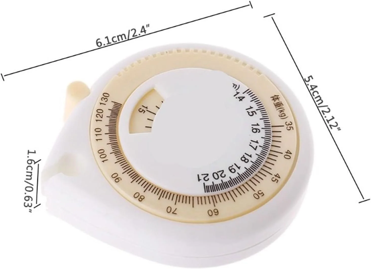 متر نواری، شاخص توده بدنی، دکمه فشاری، متر نواری قفل شونده جمع شونده