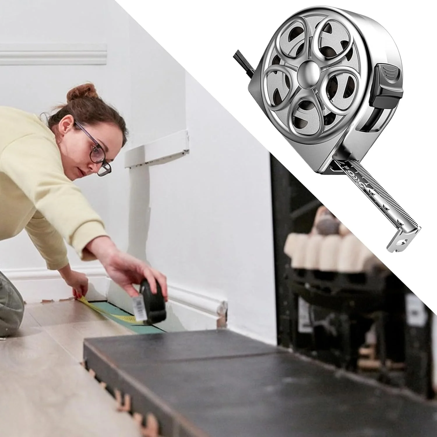 متر نواری ضد آب، متر توخالی جمع شونده ضد آب | ابزار اندازه گیری دستی با قابلیت خواندن آسان برای مهندسی، کشاورزی، نجاری، فضای باز متر نواری ضد آب، متر توخالی جمع شونده ضد آب | ابزار اندازه گیری دستی با قابلیت خواندن آسان برای مهندسی، کشاورزی، نجاری، فضای باز