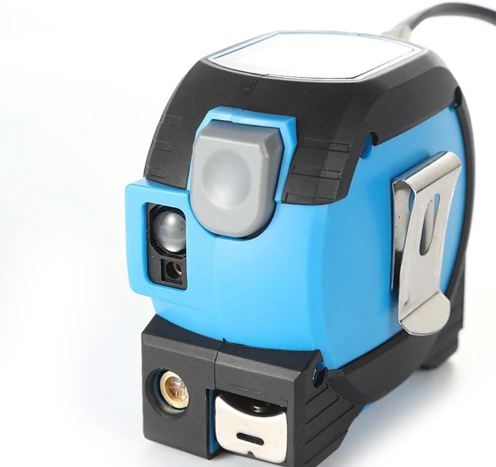 متر لیزری 3 در 1 Moniss، متر نواری 5 متری، نمایشگر LCD با نور پس زمینه، دستگاه اندازه گیری فاصله، تجهیزات نقشه برداری حجم مساحت ساختمان 60 متر