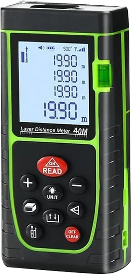 متر لیزری دیجیتال 40 متری، ابزار اندازه گیری مساحت و حجم متر لیزری دیجیتال 40 متری، ابزار اندازه گیری مساحت و حجم