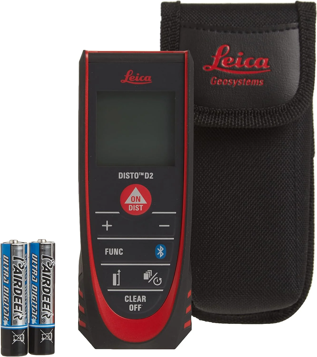متر لیزری Leica Geosystems DISTO D2 جدید با برد 100 متر و بلوتوث 4.0، مشکی/قرمز، 4.3 x 2.5 x 11.7 سانتی متر متر لیزری Leica Geosystems DISTO D2 جدید با برد 100 متر و بلوتوث 4.0، مشکی/قرمز، 4.3 x 2.5 x 11.7 سانتی متر