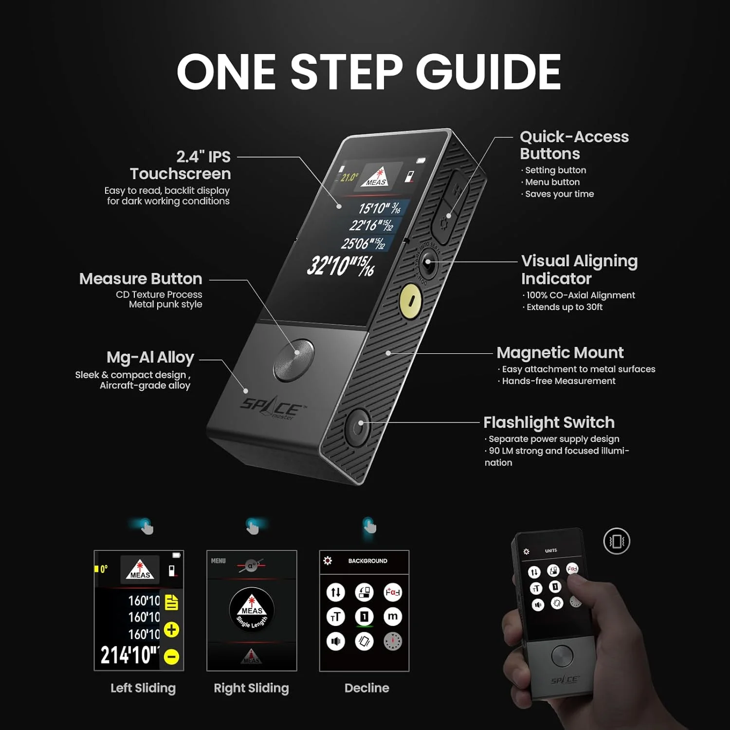 متر لیزری هوشمند و دیجیتال 100 متری MiLESEEY D9 PRO – صفحه لمسی IPS، همگامسازی با اپلیکیشن، نشانگر تراز بصری، P2P، نمایش زاویه زنده، ابزار اندازهگیری حرفهای متر لیزری هوشمند و دیجیتال 100 متری MiLESEEY D9 PRO – صفحه لمسی IPS، همگامسازی با اپلیکیشن، نشانگر تراز بصری، P2P، نمایش زاویه زنده، ابزار اندازهگیری حرفهای