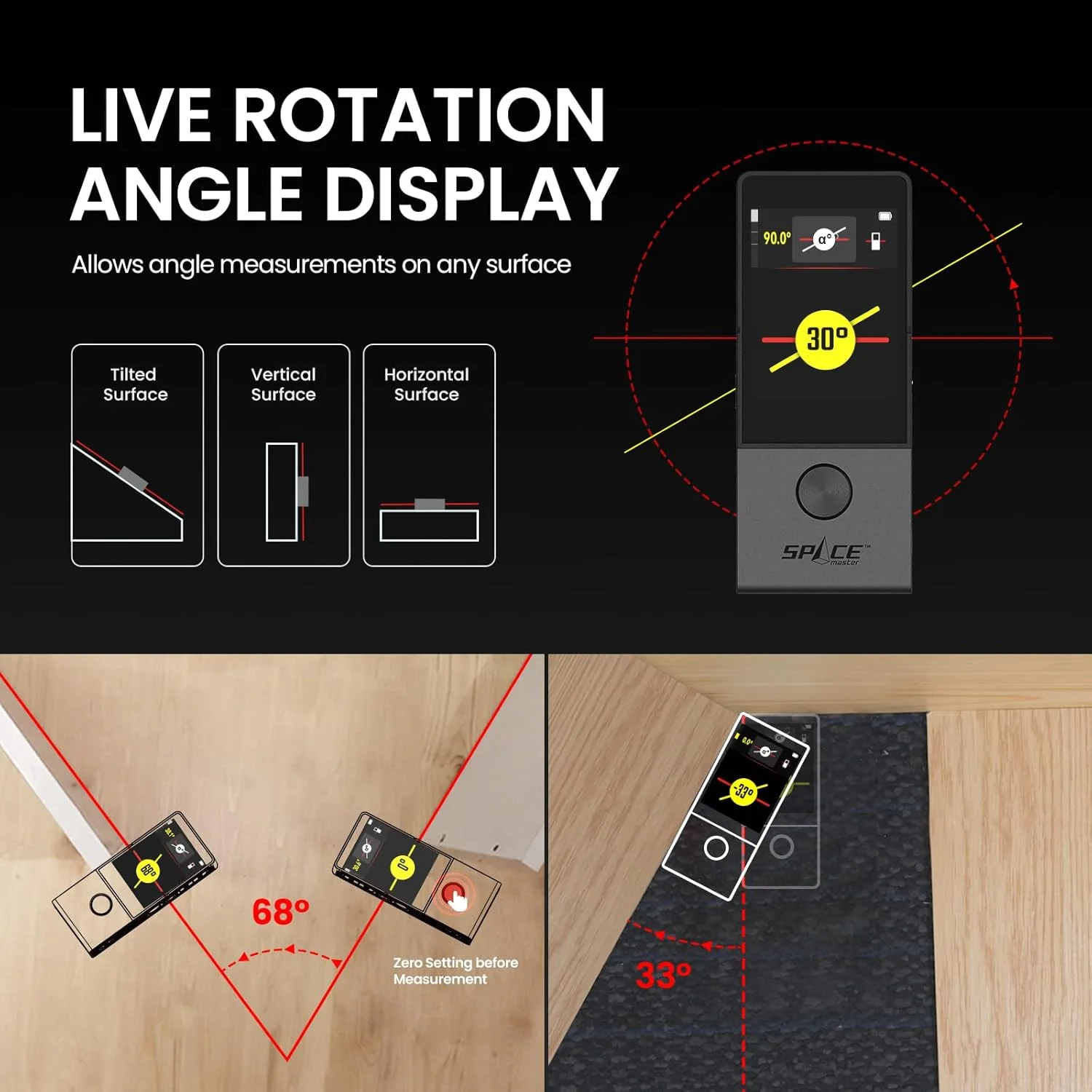 متر لیزری هوشمند و دیجیتال 100 متری MiLESEEY D9 PRO – صفحه لمسی IPS، همگامسازی با اپلیکیشن، نشانگر تراز بصری، P2P، نمایش زاویه زنده، ابزار اندازهگیری حرفهای متر لیزری هوشمند و دیجیتال 100 متری MiLESEEY D9 PRO – صفحه لمسی IPS، همگامسازی با اپلیکیشن، نشانگر تراز بصری، P2P، نمایش زاویه زنده، ابزار اندازهگیری حرفهای