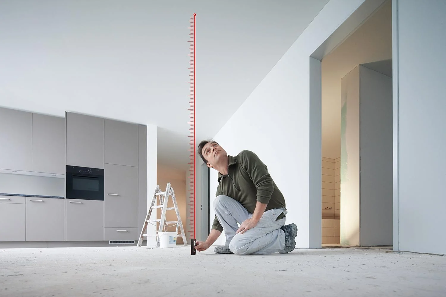 متر لیزری لایکا مدل DISTO E7100i با بلوتوث، برد 60 متر، مشکی/قرمز