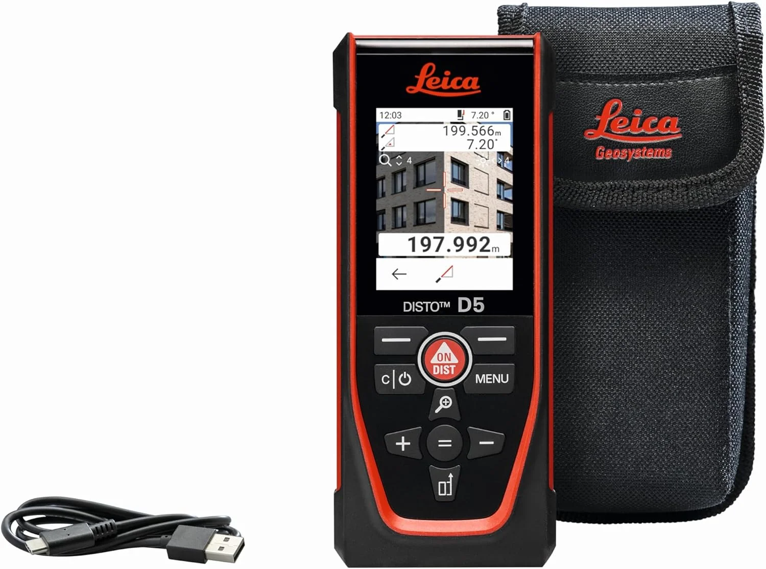 متر لیزری Leica Geosystems DISTO D5 با برد 200 متر، بلوتوث و دوربین با زوم 4 برابر متر لیزری Leica Geosystems DISTO D5 با برد 200 متر، بلوتوث و دوربین با زوم 4 برابر