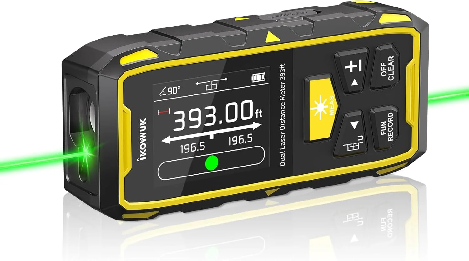 ابزار اندازه گیری لیزری دوگانه IKOVWUK، 120 متر ابزار اندازه گیری لیزری دوگانه IKOVWUK، 120 متر