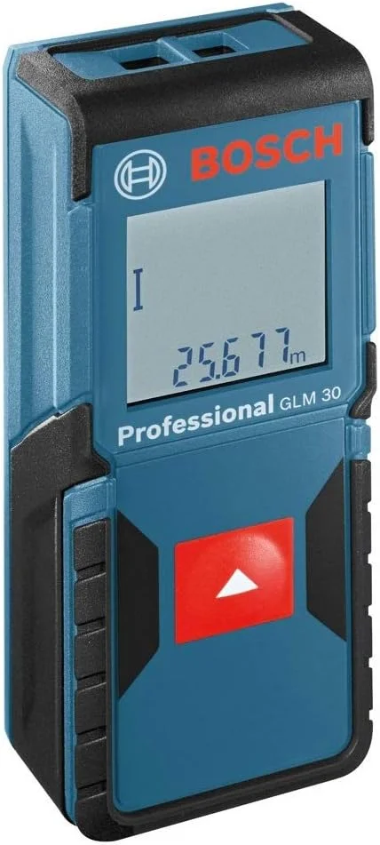متر لیزری حرفه ای بوش GLM 30 (استفاده تک دکمه ای، سیستم امپریال، محدوده اندازه گیری: 0.15-30 متر، 2 عدد باتری 1.5 ولت، کیف محافظ) متر لیزری حرفه ای بوش GLM 30 (استفاده تک دکمه ای، سیستم امپریال، محدوده اندازه گیری: 0.15-30 متر، 2 عدد باتری 1.5 ولت، کیف محافظ)