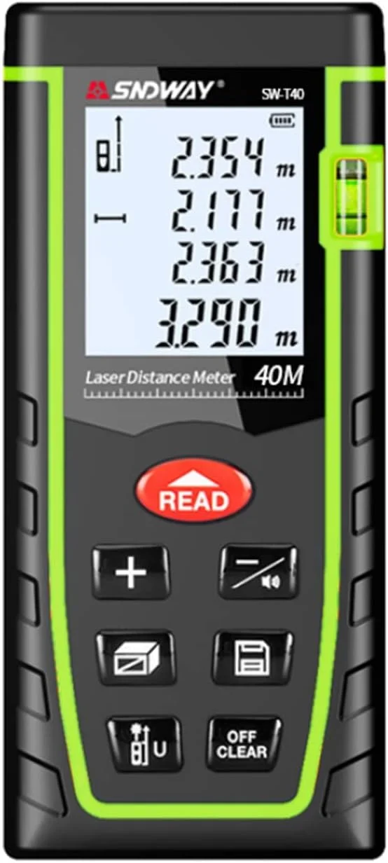 متر لیزری دیجیتال 40 متری SKEIDO SW-T40-0.05، ابزار اندازه گیری مساحت/حجم متر لیزری دیجیتال 40 متری SKEIDO SW-T40-0.05، ابزار اندازه گیری مساحت/حجم
