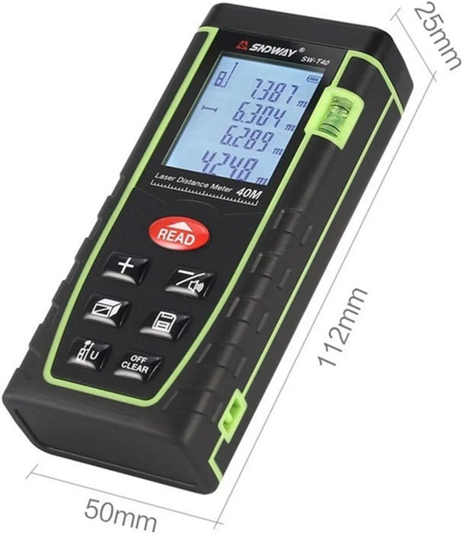 متر لیزری دیجیتال 40 متری SKEIDO SW-T40-0.05، ابزار اندازه گیری مساحت/حجم