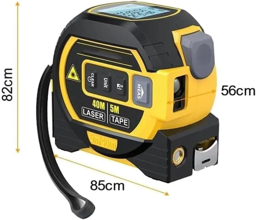 متر لیزری 3 در 1 MiBoce، فاصله یاب لیزری دیجیتال، با صفحه نمایش LCD، تراز لیزری، متر نواری 5 متری، مقیاس اینچ/متریک، برای دکوراسیون داخلی، اندازه گیری خانه