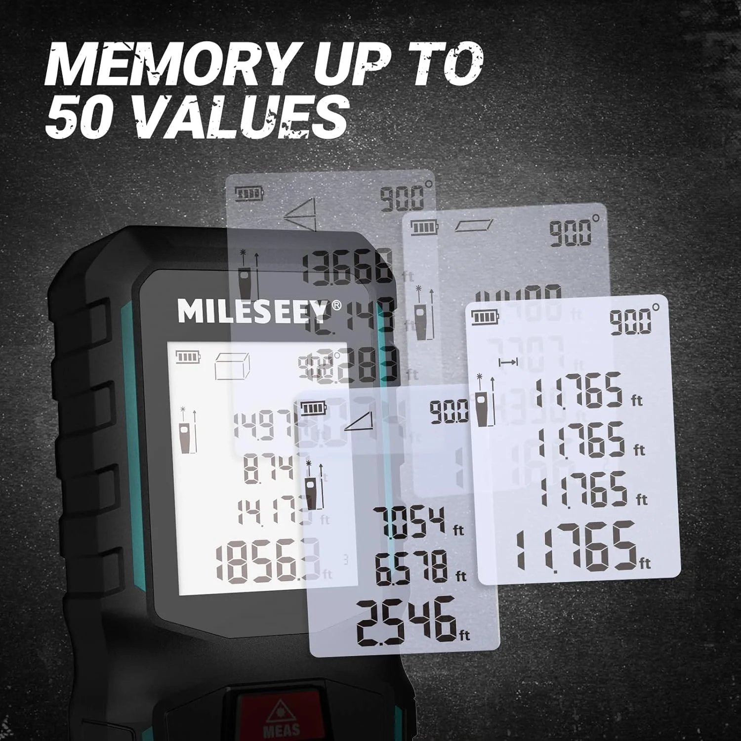 ابزار اندازه گیری لیزری MiLESEEY G2، 100 متر با دقت ±1.5 میلی متر، اندازه گیری مساحت و حجم فاصله و فیثاغورس، ابزار اندازه گیری لیزری قابل حمل با 4 واحد قابل تغییر و زاویه دیجیتال، به همراه گیره جیبی ابزار اندازه گیری لیزری MiLESEEY G2، 100 متر با دقت ±1.5 میلی متر، اندازه گیری مساحت و حجم فاصله و فیثاغورس، ابزار اندازه گیری لیزری قابل حمل با 4 واحد قابل تغییر و زاویه دیجیتال، به همراه گیره جیبی