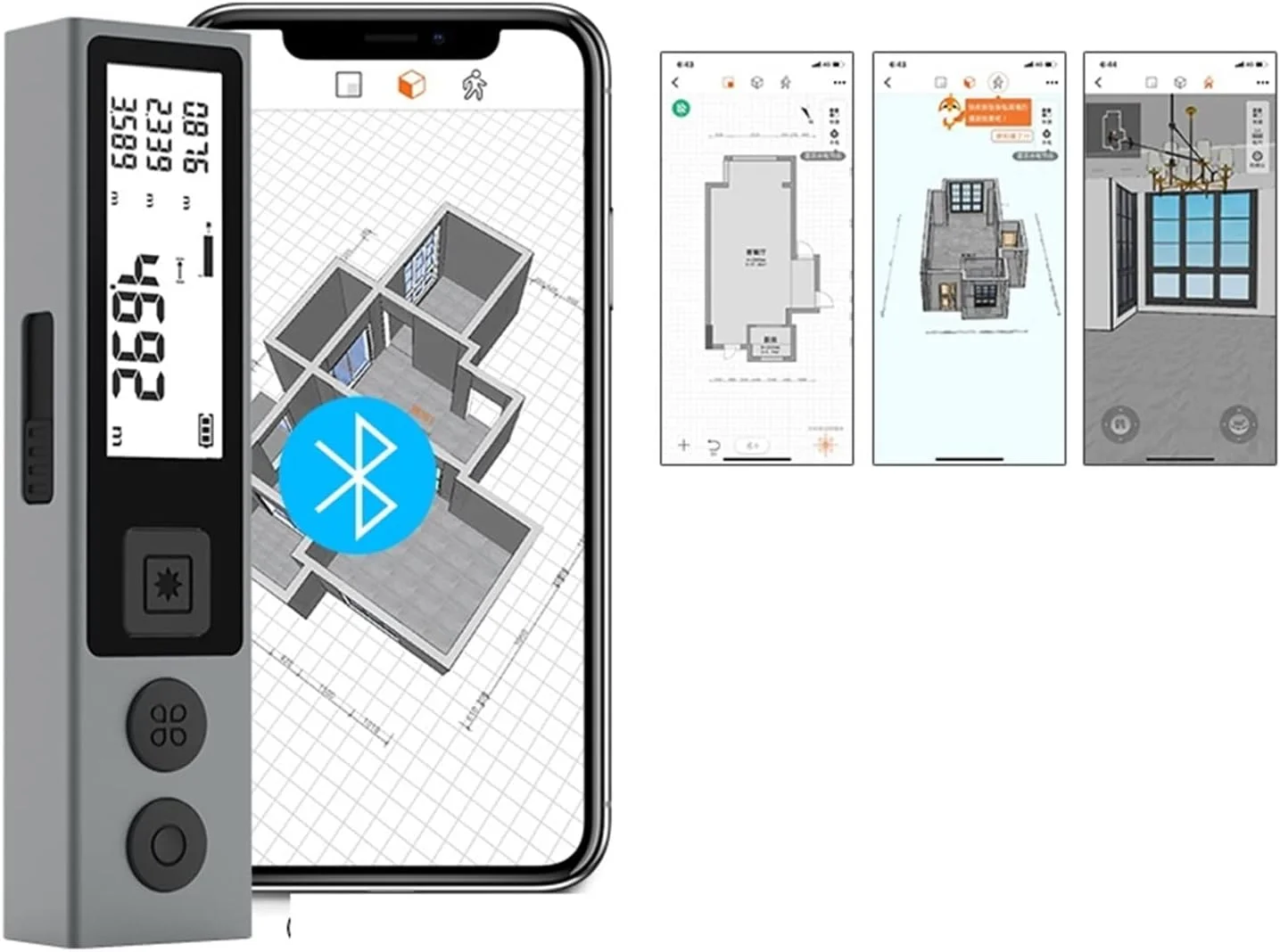 متر لیزری SJHDKLW برای اندازه گیری فاصله 30M 40M، ابزار اندازه گیری دقیق