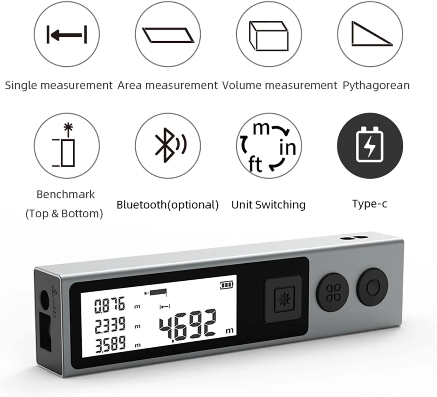 متر لیزری SJHDKLW برای اندازه گیری فاصله 30M 40M، ابزار اندازه گیری دقیق متر لیزری SJHDKLW برای اندازه گیری فاصله 30M 40M، ابزار اندازه گیری دقیق