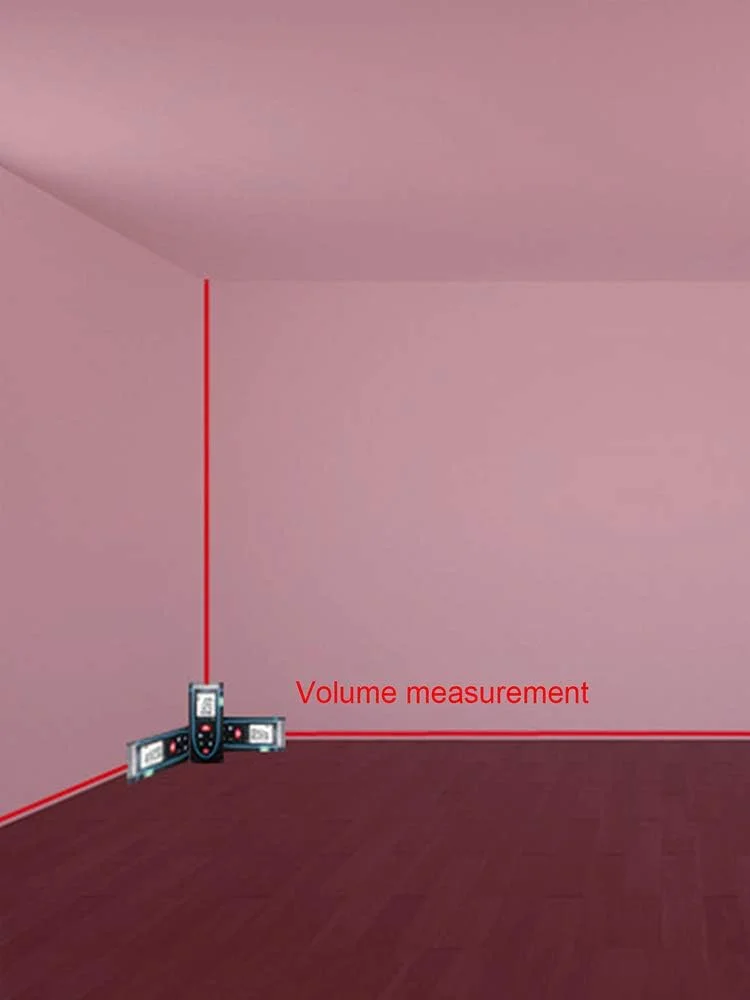 متر لیزری دیجیتال، ابزار اندازه گیری لیزری، متر فاصله با LCD دارای نور پس زمینه برای اندازه گیری فاصله، مساحت و حجم متر لیزری دیجیتال، ابزار اندازه گیری لیزری، متر فاصله با LCD دارای نور پس زمینه برای اندازه گیری فاصله، مساحت و حجم