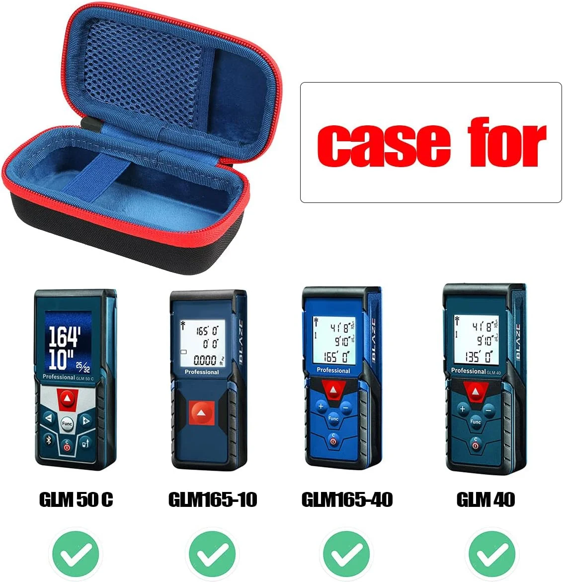 کیف حمل و نگهداری سخت co2CREA برای متر لیزری حرفه ای بوش مدل GLM 40 / GLM 50 C / GLM165-10 / GLM165-40 (فقط کیف)