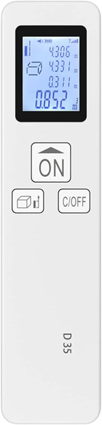 متر لیزری 35 متری Morelian با صفحه نمایش LCD دیجیتال، سایز جیبی، ابزار اندازه گیری فاصله/مساحت/حجم/فیثاغورث، تغییر واحد، علامت مرجع