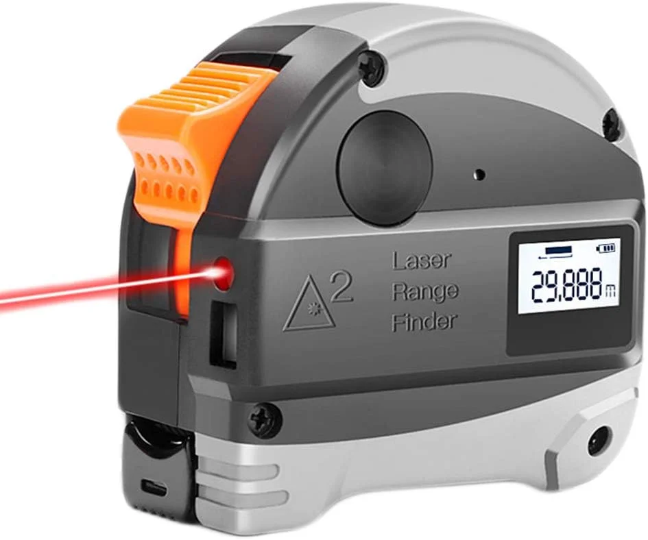 متر لیزری دیجیتال، متر لیزری قابل شارژ USB، متر نواری 5 متری، فاصله یاب دیجیتال قابل حمل