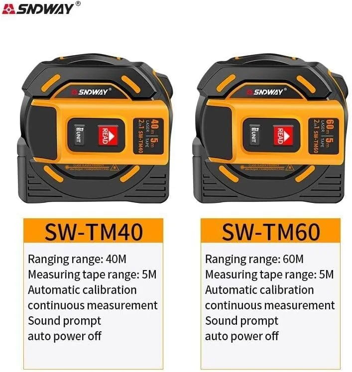 ابزار متر لیزری 2 در 1 با صفحه نمایش LCD، دستگاه اندازه گیری صنعتی 40 متری، تبدیل واحد دقیق مساحت و حجم، اندازه گیر فاصله دیجیتال برای ساخت و ساز و DIY ابزار متر لیزری 2 در 1 با صفحه نمایش LCD، دستگاه اندازه گیری صنعتی 40 متری، تبدیل واحد دقیق مساحت و حجم، اندازه گیر فاصله دیجیتال برای ساخت و ساز و DIY