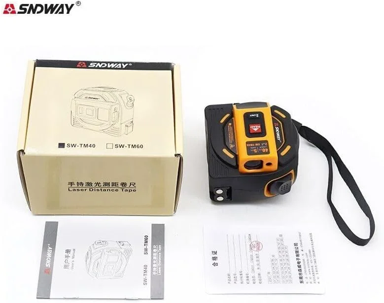 ابزار متر لیزری 2 در 1 با صفحه نمایش LCD، دستگاه اندازه گیری صنعتی 40 متری، تبدیل واحد دقیق مساحت و حجم، اندازه گیر فاصله دیجیتال برای ساخت و ساز و DIY ابزار متر لیزری 2 در 1 با صفحه نمایش LCD، دستگاه اندازه گیری صنعتی 40 متری، تبدیل واحد دقیق مساحت و حجم، اندازه گیر فاصله دیجیتال برای ساخت و ساز و DIY