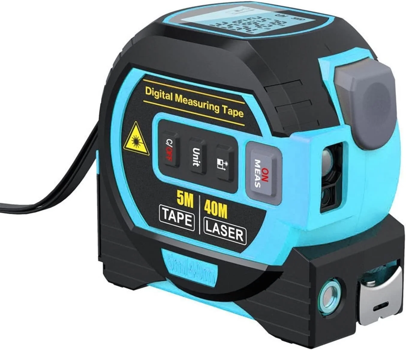 ارتفاع سنج دیجیتال، متر لیزری با صفحه نمایش نور پس زمینه، دستگاه اندازه گیری مسافت برای ساختمان (رنگ: نارنجی 40 متری)