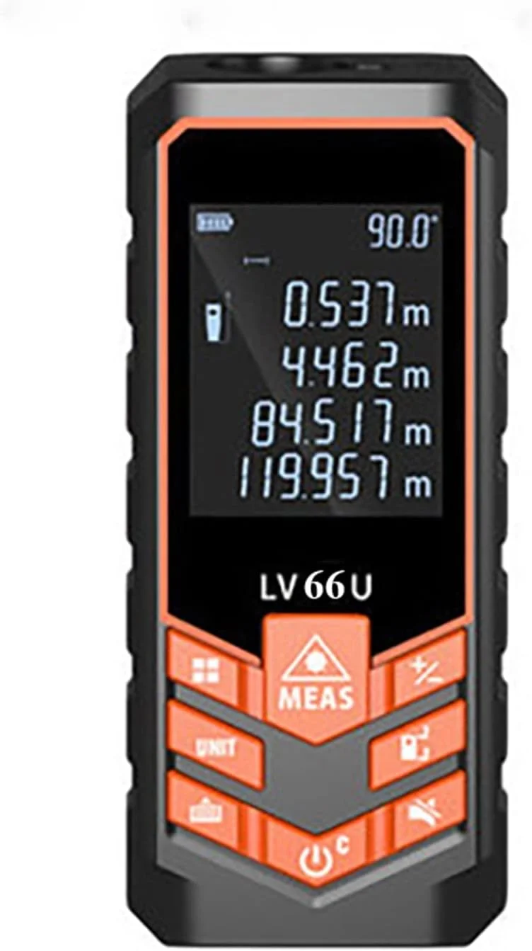 ارتفاع سنج دیجیتال، مدل استاندارد با دقت بالا، مینی لیزر دیجیتال با تراز الکترونیکی، ابزار اندازه گیری فاصله یاب، مناسب برای شکار (رنگ: فاصله یاب LV66U، اندازه: 40 متر)
