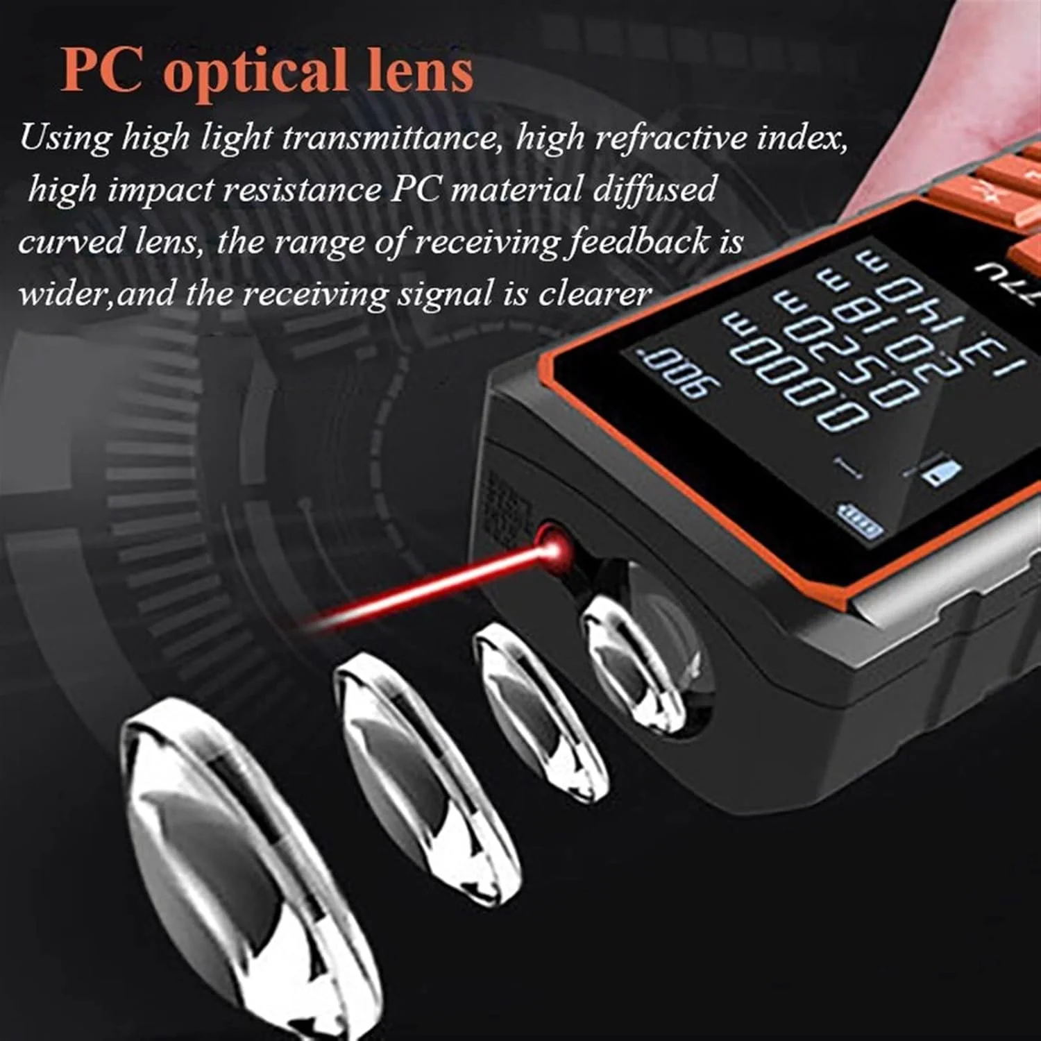 ارتفاع سنج دیجیتال، مدل استاندارد با دقت بالا، مینی لیزر دیجیتال با تراز الکترونیکی، ابزار اندازه گیری فاصله یاب، مناسب برای شکار (رنگ: فاصله یاب LV66U، اندازه: 40 متر)