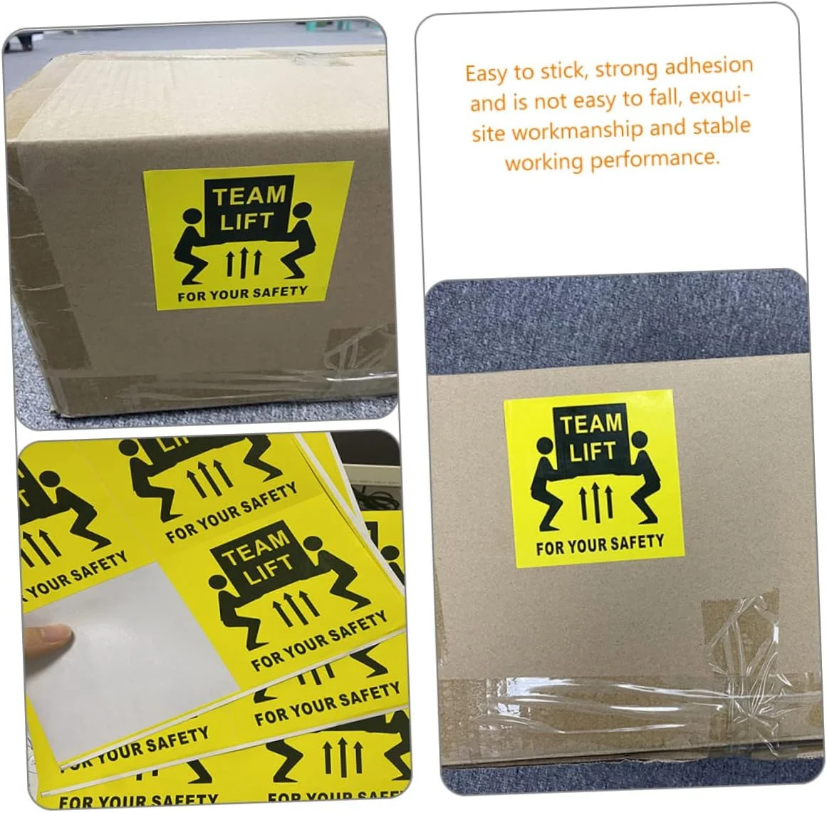 1000 عدد برچسب احتیاطی برای بارهای سنگین، برچسب های رنگی، علامت احتیاط، برچسب بلند کردن تیمی، علامت بلند کردن تیمی، علامت احتیاط بلند کردن تیمی، علامت ایمنی