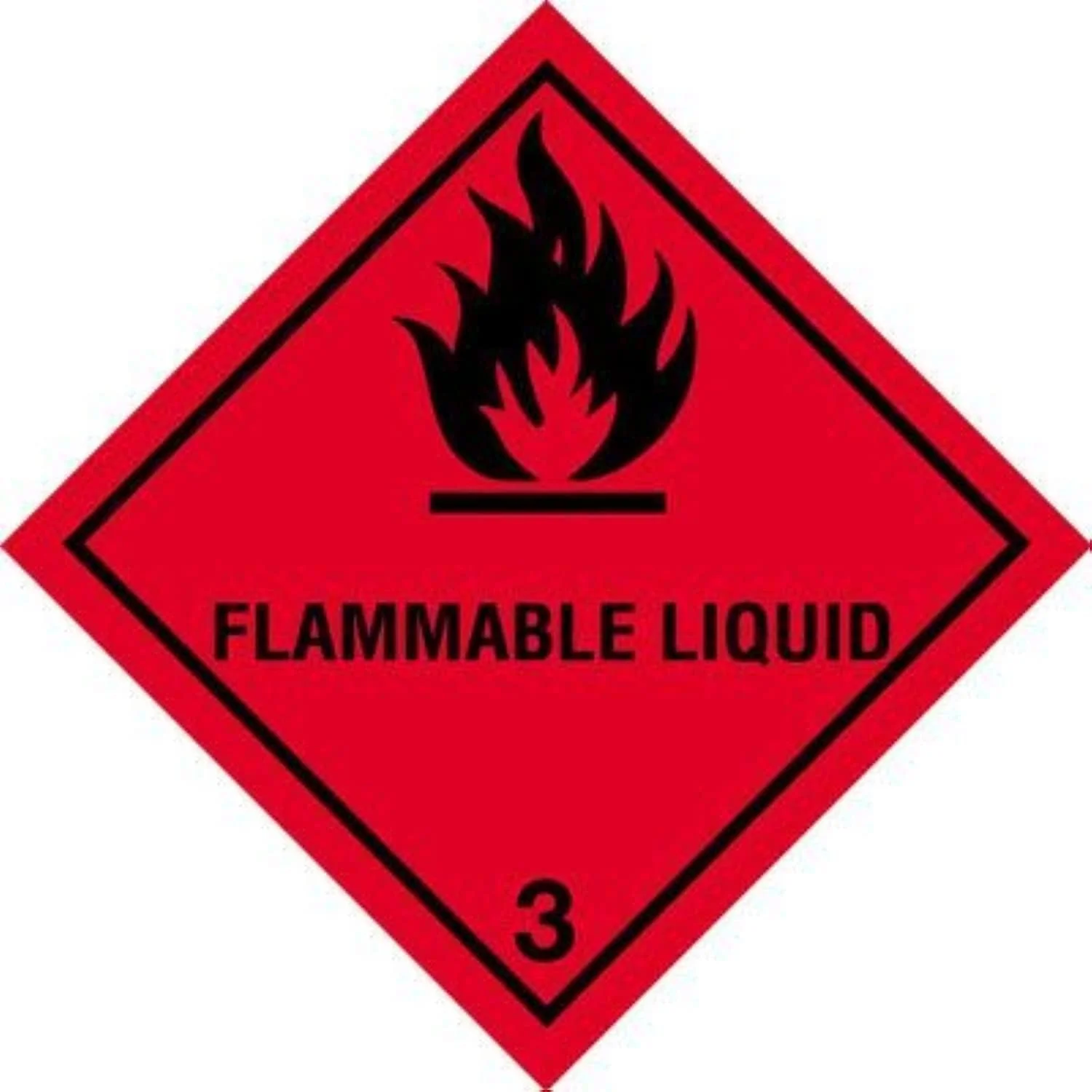 برچسب علامت خطر - مایع قابل اشتعال کلاس 3
