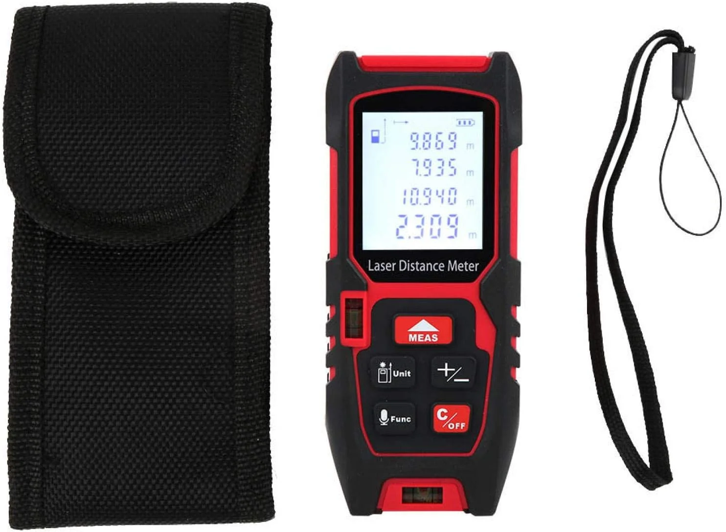 متر لیزری مادون قرمز، فناوری لیزر دقیق، ارتفاع سنج قابل حمل، دقت بالای لیزری برای اندازه گیری داخلی (40 متر)