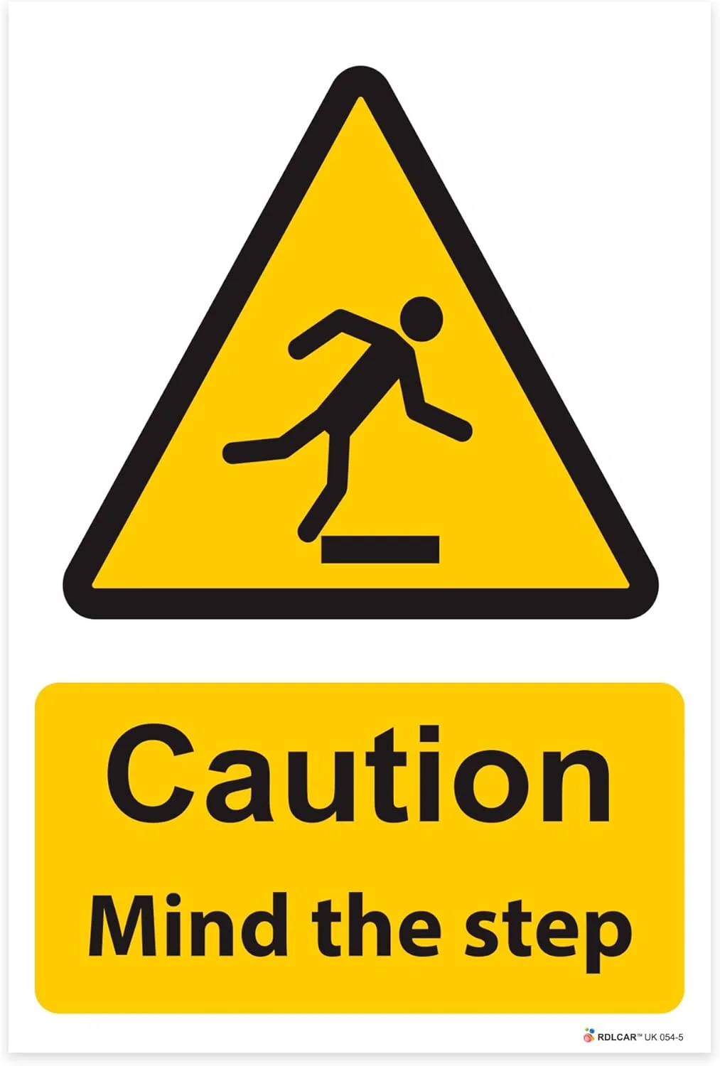 تابلو احتیاط پله ها، پیام هشدار ایمنی - توجه به پله ها - نصب آسان و آماده استفاده، 200mm x 300mm - بسته 1 عددی