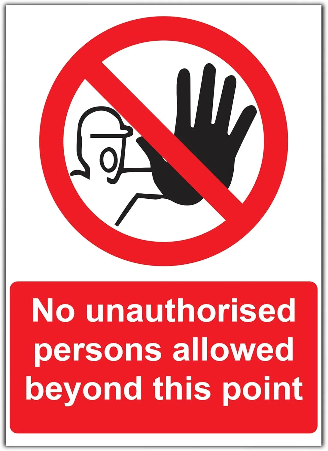 تابلو هشدار ایمنی RDLCAR - ورود افراد غیر مجاز ممنوع، محدوده ممنوعه، نصب آسان، PVC سخت، 300mm x 400mm بسته 1 عددی
