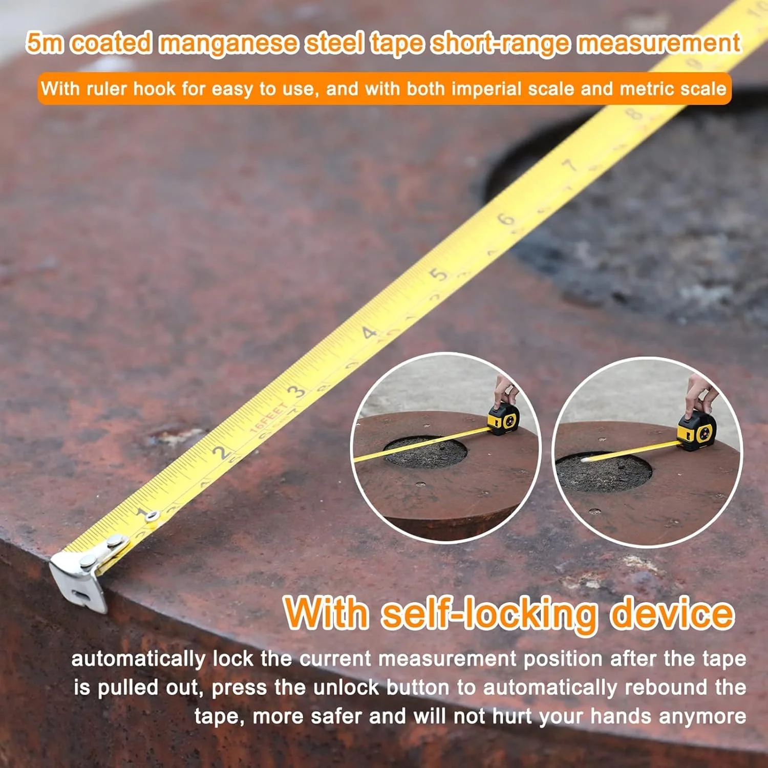 ارتفاع سنج دیجیتال WAYOM، فاصله یاب لیزری، متر نواری، دستگاه اندازه گیری فاصله، تجهیزات نقشه برداری مساحت و حجم (رنگ: محدوده اندازه گیری 60 متر)