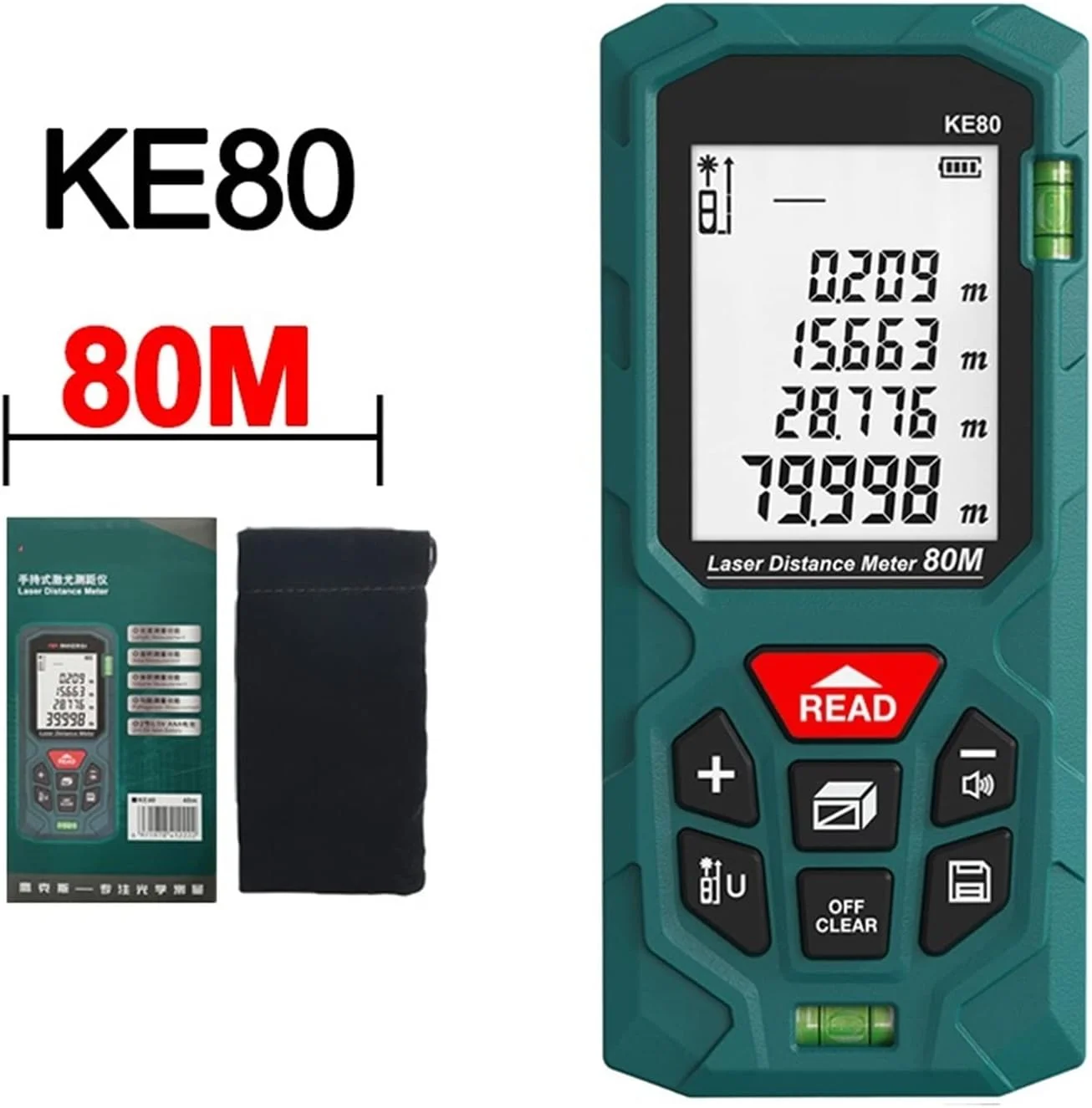 متر لیزری دیجیتال 40 متری، ابزار دقیق اندازه گیری فاصله، مناسب برای ساختمان سازی، با دقت بالا متر لیزری دیجیتال 40 متری، ابزار دقیق اندازه گیری فاصله، مناسب برای ساختمان سازی، با دقت بالا