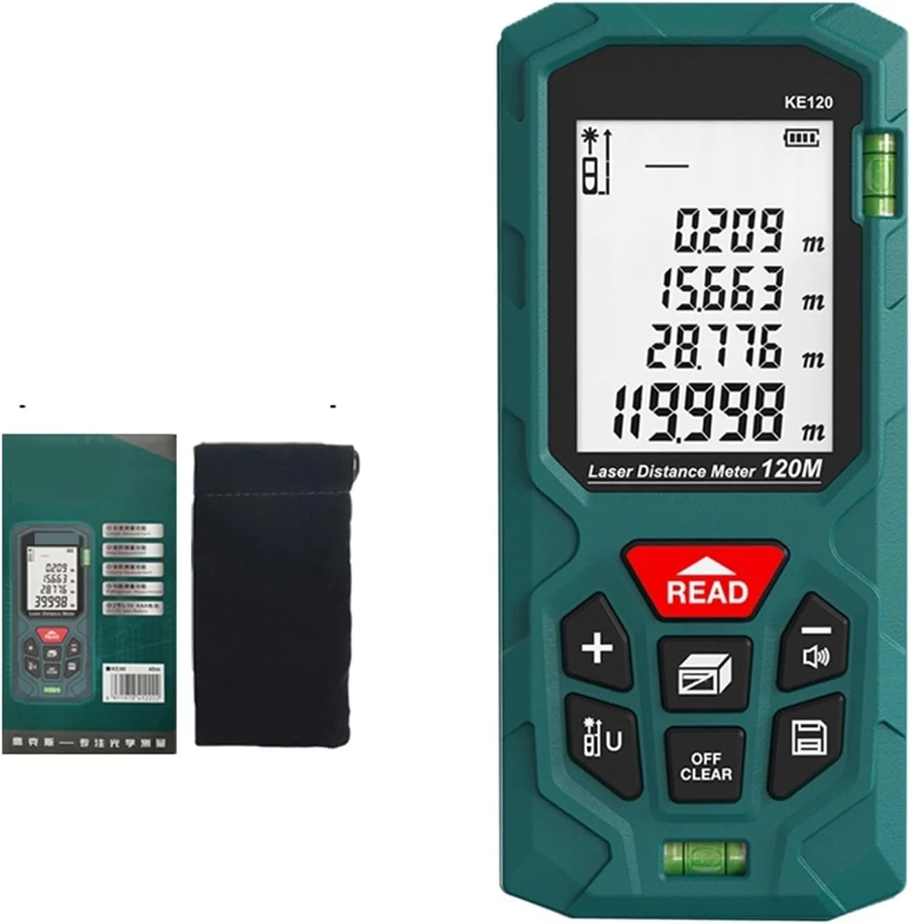 متر لیزری دیجیتال 40 متری، ابزار دقیق اندازه گیری فاصله، مناسب برای ساختمان سازی، با دقت بالا متر لیزری دیجیتال 40 متری، ابزار دقیق اندازه گیری فاصله، مناسب برای ساختمان سازی، با دقت بالا