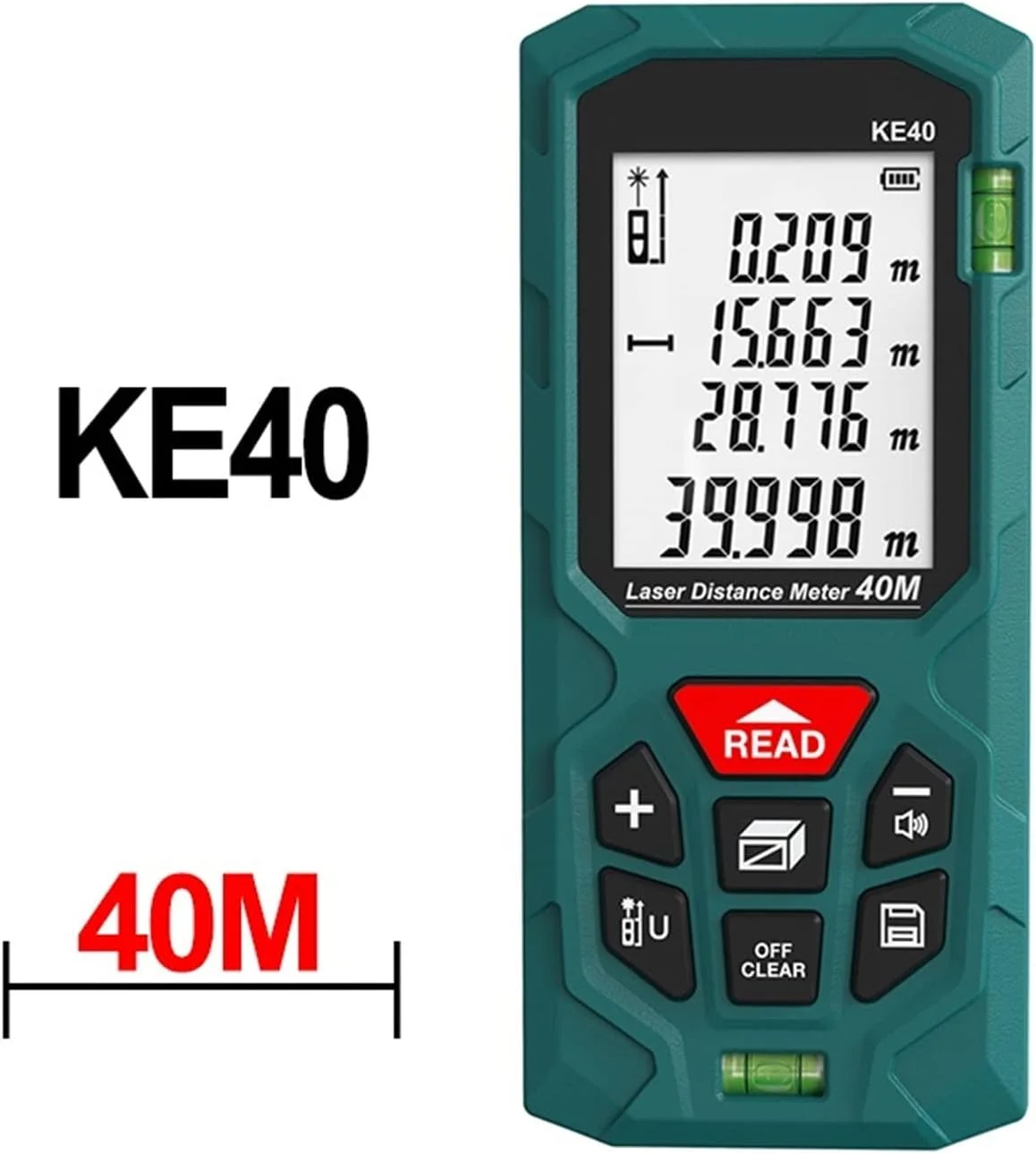 متر لیزری دیجیتال 40 متری، ابزار دقیق اندازه گیری فاصله، مناسب برای ساختمان سازی، با دقت بالا متر لیزری دیجیتال 40 متری، ابزار دقیق اندازه گیری فاصله، مناسب برای ساختمان سازی، با دقت بالا