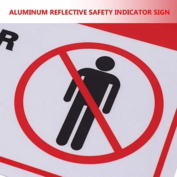 برچسب علامت منطقه محدود شده - ورود ممنوع - فقط پرسنل مجاز - برچسب نشانگر ایمنی آلومینیومی برای استفاده در داخل و خارج از منزل - بسته 2 عددی