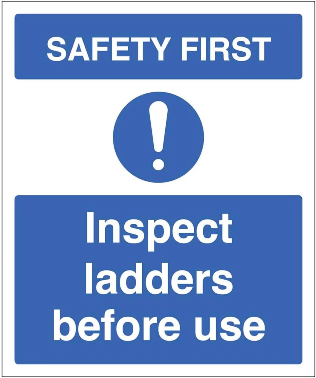 ایمنی اول: قبل از استفاده نردبان ها را بررسی کنید (برچسب ایمنی وینیل خود چسب)